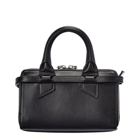 The Attico Friday Mini Leather Shoulder Bag, Black - Picture 2 of 4
